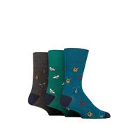 SockShop RHS Royal Horticultural Society Men's Socks - RHS x Gentle Grip Floral & Botanical Patterned, Soft Cotton Socks, Gift for Gardeners, Size 6-11 Multipack of 3 Pairs Insects 6-11