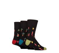 SockShop RHS Royal Horticultural Society Men's Socks - RHS x Gentle Grip Floral & Botanical Patterned, Soft Cotton Socks, Gift for Gardeners, Size 6-11 Multipack of 3 Pairs Vegetables 6-11