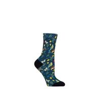 SockShop RHS Royal Horticultural Society Women's Socks Patterned Fruit, Floral & Botanical, Bright & Colourful, Gift for Gardeners Size 4-8 1 Pair - Birds/Fruit