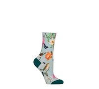 SockShop RHS Royal Horticultural Society Women's Socks Patterned Fruit, Floral & Botanical, Bright & Colourful, Gift for Gardeners Size 4-8 1 Pair - Flowers/Birds