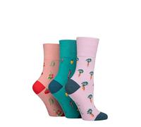 SockShop RHS Royal Horticultural Society Women's Socks - RHS x Gentle Grip Floral & Botanical Patterned, Soft Cotton Socks, Gift for Gardeners, Size 4-8 Multipack of 3 Pairs Vegetables 4-8