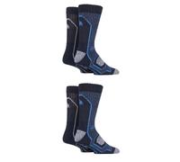 SOCKSHOP Storm Bloc Men's 4 Pair Technical Boot Socks in Navy | Size: 6-11 SOCKSHOP Storm Bloc Navy 6-11