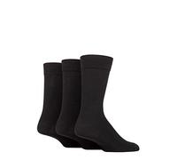 SockShop TORE Mens 100% Recycled Plain Cotton Socks Pack of 3 Black 7-11
