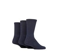 SockShop TORE Mens 100% Recycled Plain Cotton Sports Socks Pack of 3 Navy 7-11
