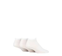 SockShop TORE Mens 100% Recycled Plain Cotton Sports Trainer Socks Pack of 3 White 7-11