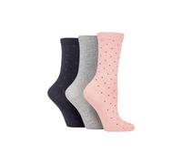 SOCKSHOP TORE Women's 3 Pair 100% Recycled Dots Cotton Socks | Size: 4-8 SOCKSHOP TORE Multicolor 4-8