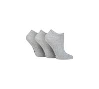 SOCKSHOP TORE Women's 3 Pair 100% Recycled Plain Cotton Trainer Socks in Grey | Size: 4-8 SOCKSHOP TORE Grey 4-8
