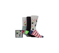 SOCKSHOP Wild Feet Men's 3 Pair Winter Wonderland Christmas Cube Gift Boxed Socks in Green | Size: 7-11 SOCKSHOP Wild Feet Green 7-11