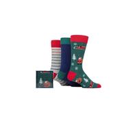 SOCKSHOP Wild Feet Men's 3 Pair Winter Wonderland Christmas Cube Gift Boxed Socks | Size: 7-11 SOCKSHOP Wild Feet Multicolor 7-11