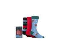SOCKSHOP Wild Feet Men's 3 Pair Winter Wonderland Christmas Gift Boxed Socks | Size: 7-11 SOCKSHOP Wild Feet Multicolor 7-11