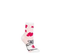 SockShop Wildfeet Ladies Boxed Fluffy Slipper Socks Pack of 1 Mouse in a Tea Cup 4-8