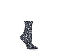 SockShop Wildfeet Ladies Boxed Popcorn Bed Socks Pack of 1 (UK, Numeric, 4, 8, Regular, Regular, Dark Navy)