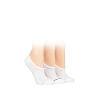 SockShop Wildfeet Ladies Cotton Sports Shoe Liner Socks Pack of 3 White 4-8