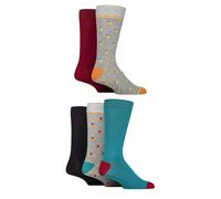 SockShop Wildfeet Men's Bamboo Socks - Plain, Patterned, Regular, Crew Length, Soft, Breathable, Cooling, 5 Pair Multipack Size 7-11
