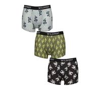 SockShop Wildfeet Men's Patterned Trunks - Soft, Mid-rise, Moisture Wicking, Breathable, Label-less, Fun, Novelty, Patterned, 3 Pack, Sizes S,M,L,XL Snake/Cactus/Scorpion L