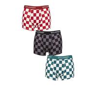 SockShop Wildfeet Men's Patterned Trunks - Soft, Mid-rise, Moisture Wicking, Breathable, Label-less, Fun, Novelty, Patterned, 3 Pack, Sizes S,M,L,XL