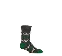 SockShop Wildfeet Mens Slipper Socks - Anti Slip Grips, Patterned, Chunky, Warm, Cosy, 1 Pair Size 7-11
