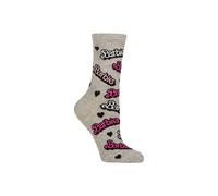 SOCKSHOP Women's 1 Pair Barbie Cotton Socks | Size: 4-7 SockShop Multicolor 4-7