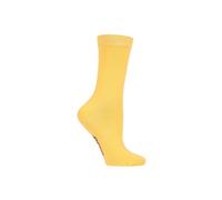 SOCKSHOP Women's 1 Pair Colour Burst Bamboo Socks with Smooth Toe Seams in Bright Yellow | Size: 4-8 SockShop Bright Yellow 4-8