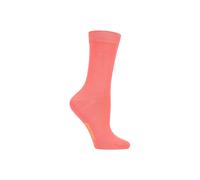 SOCKSHOP Women's 1 Pair Colour Burst Bamboo Socks with Smooth Toe Seams in Peach | Size: 4-8 SockShop Peach 4-8