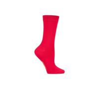 SOCKSHOP Women's 1 Pair Colour Burst Bamboo Socks with Smooth Toe Seams in Red | Size: 4-8 SockShop Red 4-8