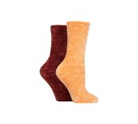 SOCKSHOP Women's 2 Pair Chenille Boot Socks in Brown | Size: 4-8 SockShop Brown 4-8