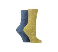 SOCKSHOP Women's 2 Pair Chenille Boot Socks in Mid Blue | Size: 4-8 SockShop Mid Blue 4-8