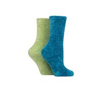 SOCKSHOP Women's 2 Pair Chenille Boot Socks in Navy | Size: 4-8 SockShop Navy 4-8