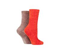 SOCKSHOP Women's 2 Pair Chenille Boot Socks in Orange | Size: 4-8 SockShop Orange 4-8
