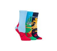 SOCKSHOP Women's 3 Pair Wizard of Oz Cotton Socks | Size: 4-8 SockShop Multicolor 4-8