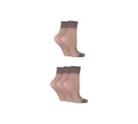 SOCKSHOP Women's 5 Pair 15 Denier Ankle Highs in Mid Grey | Size: 4-8 SockShop Mid Grey 4-8