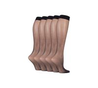 SOCKSHOP Women's 5 Pair 15 Denier Knee Highs in Black | Size: 4-8 SockShop Black 4-8