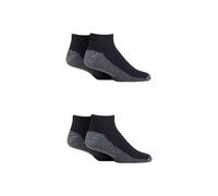 SOCKSHOP Workforce Men's 4 Pair Safety Trainer Work Socks in Black | Size: 6-11 SOCKSHOP Workforce Black 6-11