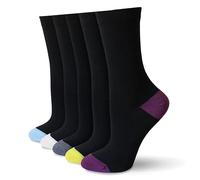 Socksmad 5-Pair Women Black Socks Multipack Size Range UK 4-7 Crew Style, Honeycomb Soft, Breathable Cotton Sock for Ladies, All-Day Comfort, Perfect for Work, Casual Wear & Gifting, Styled in England