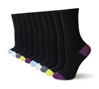 Socksmad 5-Pair Women Black Socks Multipack Size Range UK 4-7 Crew Style, Honeycomb Soft, Breathable Cotton Sock for Ladies, All-Day Comfort, Perfect for Work, Casual Wear & Gifting, Styled in England