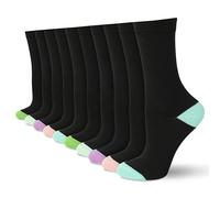 Socksmad 5-Pair Women Black Socks Multipack Size Range UK 4-7 Crew Style, Honeycomb Soft, Breathable Cotton Sock for Ladies, All-Day Comfort, Perfect for Work, Casual Wear & Gifting, Styled in England