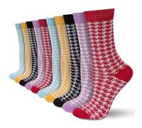 Socksmad 5-Pair Women Black Socks Multipack Size Range UK 4-7 Crew Style, Honeycomb Soft, Breathable Cotton Sock for Ladies, All-Day Comfort, Perfect for Work, Casual Wear & Gifting, Styled in England