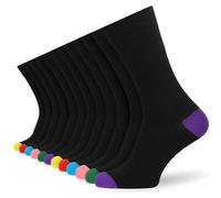 Socksmad Men’s 12-Pack Cotton-Rich Work Socks - Soft, Breathable, Durable Everyday Wear with Reinforced Heel & Toe, All-Day Comfort, Secure Fit, Odor Control, Stay Fresh - Designed in England (SM1861)