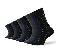Socksmad Men’s 12-Pack Cotton-Rich Work Socks, UK Size 6-11, Soft, Breathable, Durable, Everyday Wear, Reinforced Heel & Toe, All-Day Comfort, Secure Fit, Odor Control, Stay Fresh (Micro Diamond Mix)