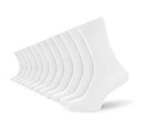 Socksmad Men’s 12-Pack Cotton-Rich Work Socks, UK Size 6-11, Soft, Breathable, Durable, Everyday Wear, Reinforced Heel & Toe, All-Day Comfort, Secure Fit, Odor Control, Stay Fresh (Classic White)