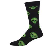 Socksmith Men's Area 51 Alien Black Novelty Socks Socksmith Black One Size