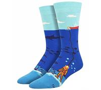 Socksmith Men's Crew Socks Deep Sea Diver, Blue, 7-12.5