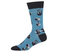 Socksmith Men's Do You Even Lift, Bro? - blue - 10-13 (Men's Shoe Sizes 7-12.5)
