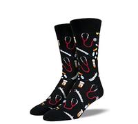 Socksmith Men's Meds Socks, Black (Black Black), One (Size: U.S. 7-12.5)