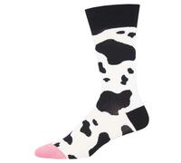 Socksmith Men's 'Moo' Black & White Cow Design Socks Quality Cotton Mix Novelty Dairy Farmer Gift | Size: Standard Socksmith Multicolor Standard