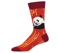 Socksmith Mens Socks Giant Panda Design Red One Size