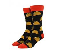 Socksmith Men's Tacos Socks, Black (Black Black), One (Size: U.S. 7-12.5)