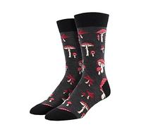 Socksmith Pretty Fly For A Fungi, Charcoal Heather, 10-13 (Men's Shoe Size 7-12.5)