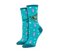 Socksmith Womens Novelty Socks 1 Pair Endangered Species Leatherback Turtle Blue Bamboo Crew Socks