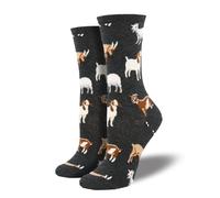 Socksmith Women's 'Silly Billy' Goat Design Socks Quality Cotton Mix Novelty Animal Lover Gift in Charcoal | Size: 3-8 Socksmith Charcoal 3-8